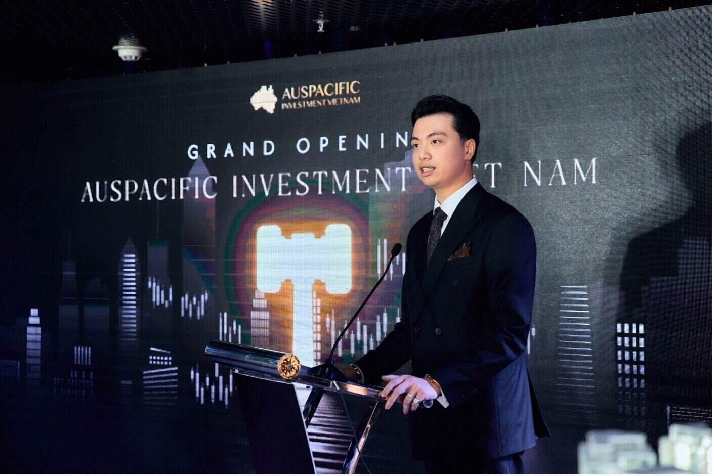 Ông Tô Như Tuấn Anh – Chủ tịch HĐQT Auspacific Investment Việt Nam phát biểu tại lễ ra mắt Công ty.