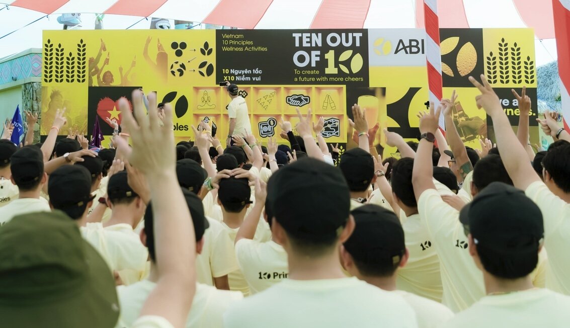 10 Nguyên tắc x 10 Niềm vui - một trong các sự kiện gắn kết của AB InBev. Ảnh: Nguồn AB InBev