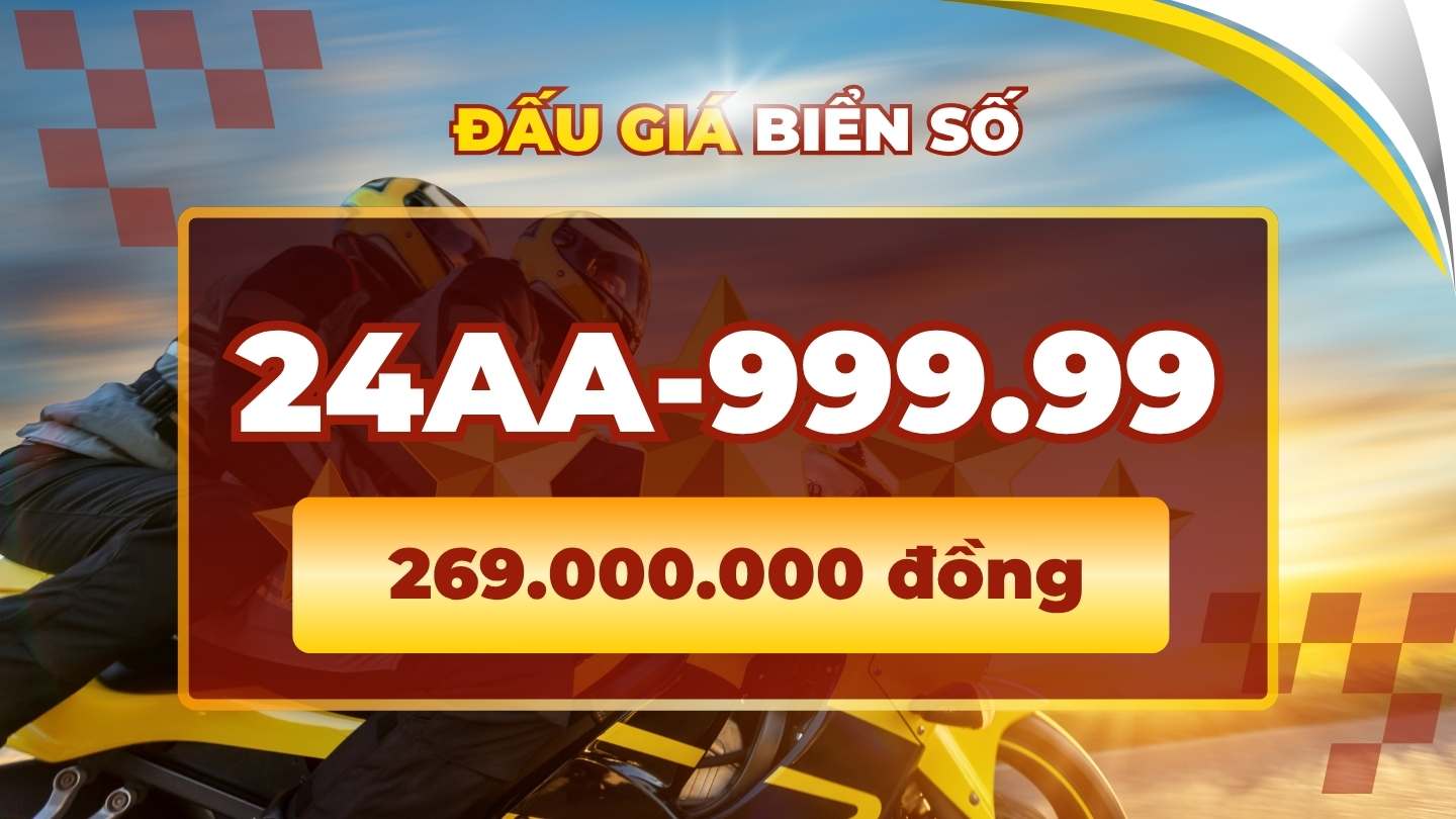 Revealing the price of the most beautiful motorbike license plate in the auction on April 24