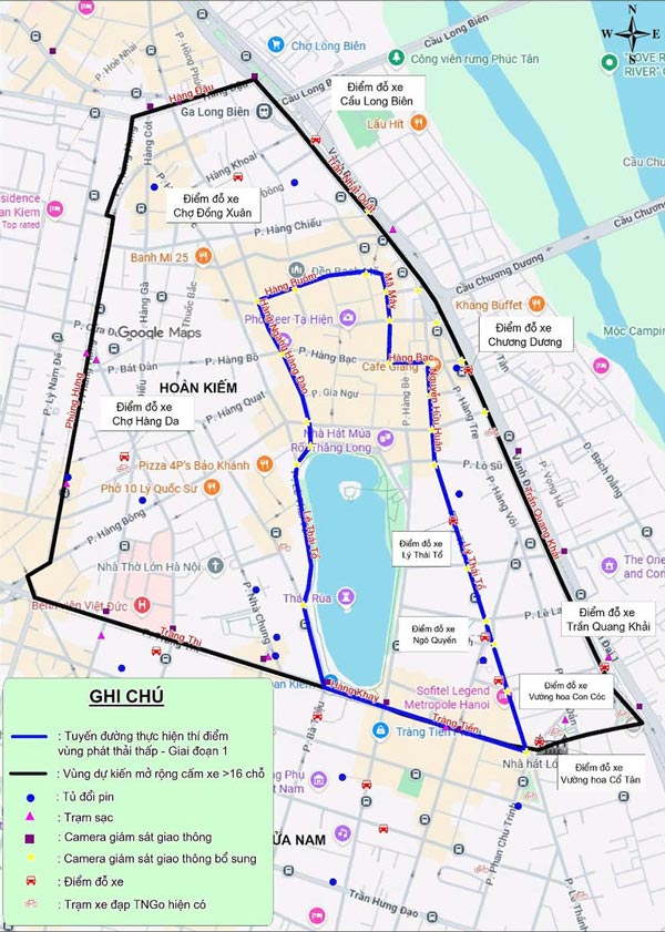 Map of the pilot plan expected from July 1, 2026. Photo: Hanoi People's Committee