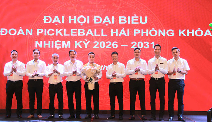 Hai Phong Pickleball Federation term I, term 2026-2031 was established on April 24. Photo: Minh Hung