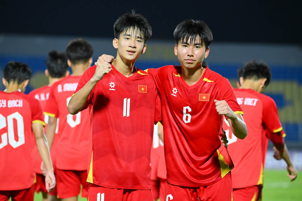 U17 Vietnam convincingly wins the 2026 U17 Southeast Asian Championship. Photo: VFF