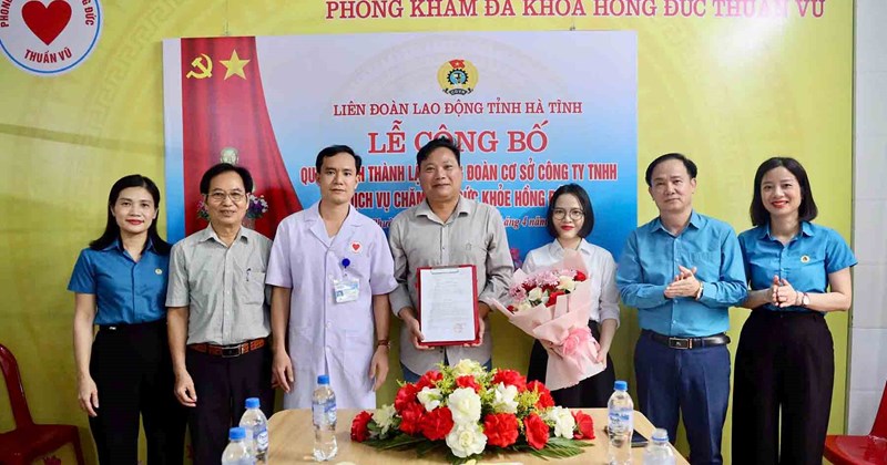 Thanh Hóa: Thành lập Công đoàn cơ sở Công ty Chăm sóc Sức khỏe Hồng Đức