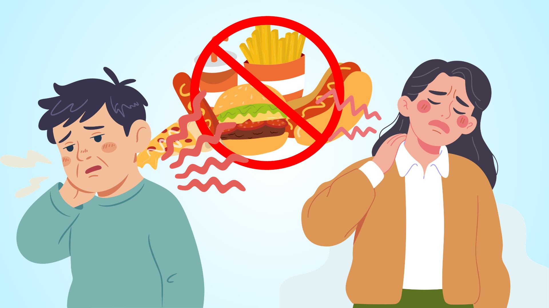 Foods to avoid when you have neck and shoulder pain to reduce inflammation and pain.