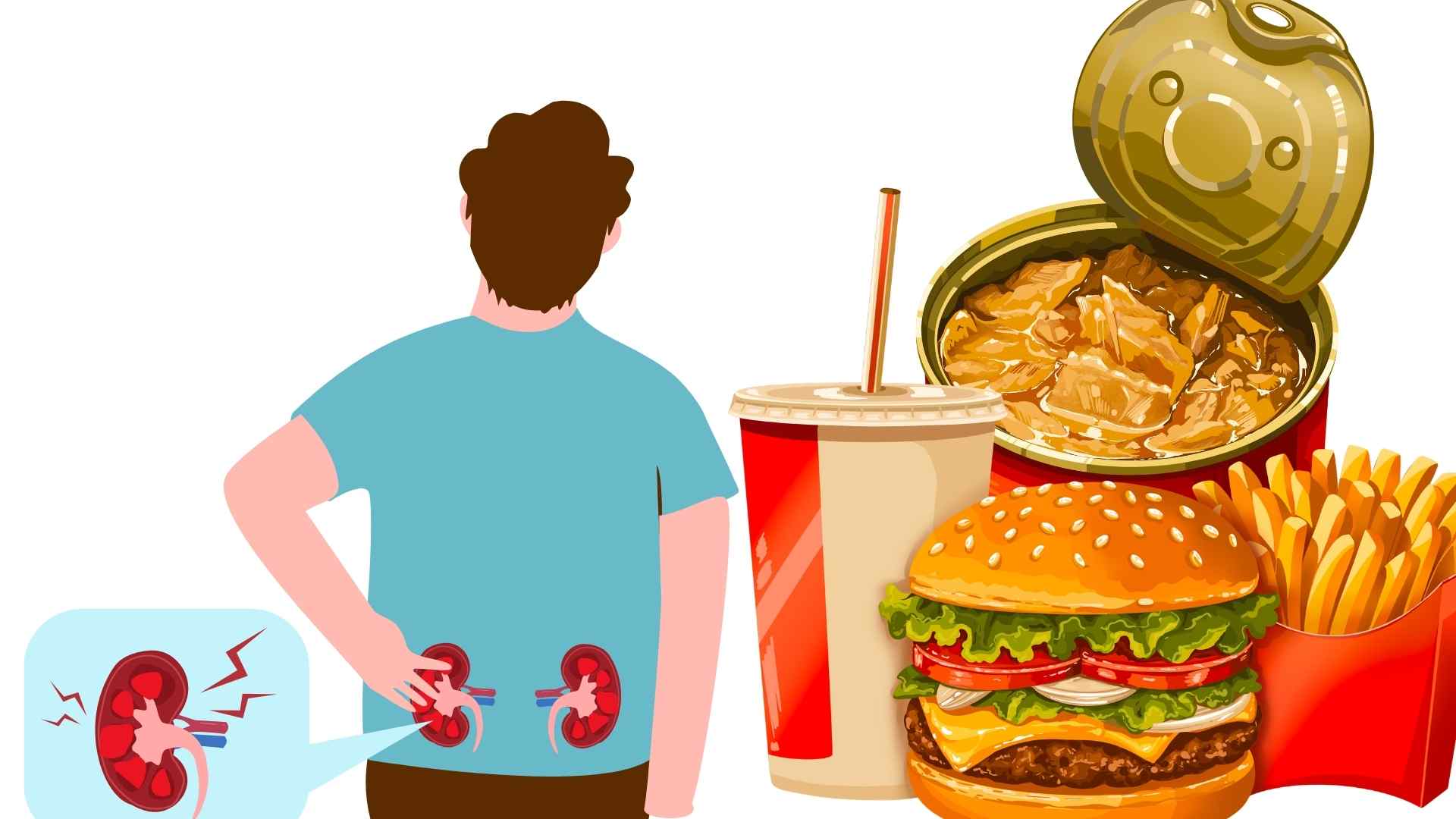 Super processed foods silently cause kidney failure. Graphics: Ha May