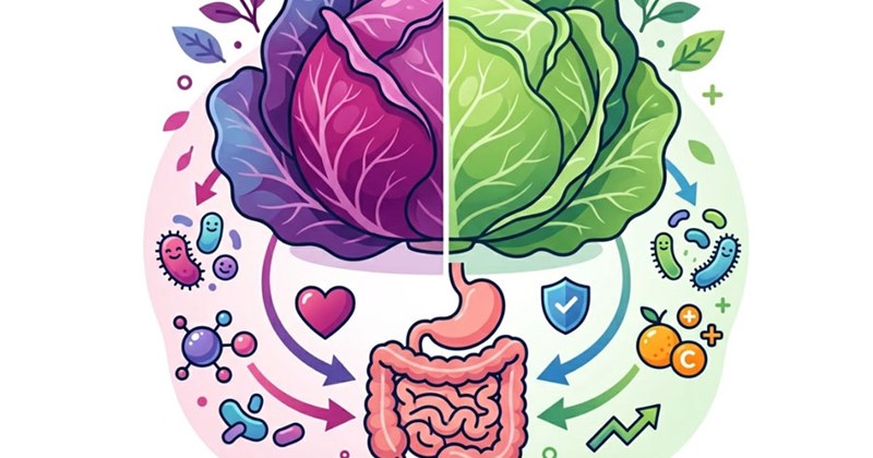 Bắp cải đỏ hay xanh: Lựa chọn nào tốt cho đường ruột?