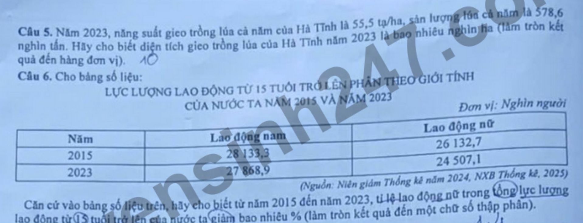 Đề thi thử tốt nghiệp THPT môn Địa năm 2026 - Sở GDĐT Hà Tĩnh. Ảnh: Tuyensinh247   