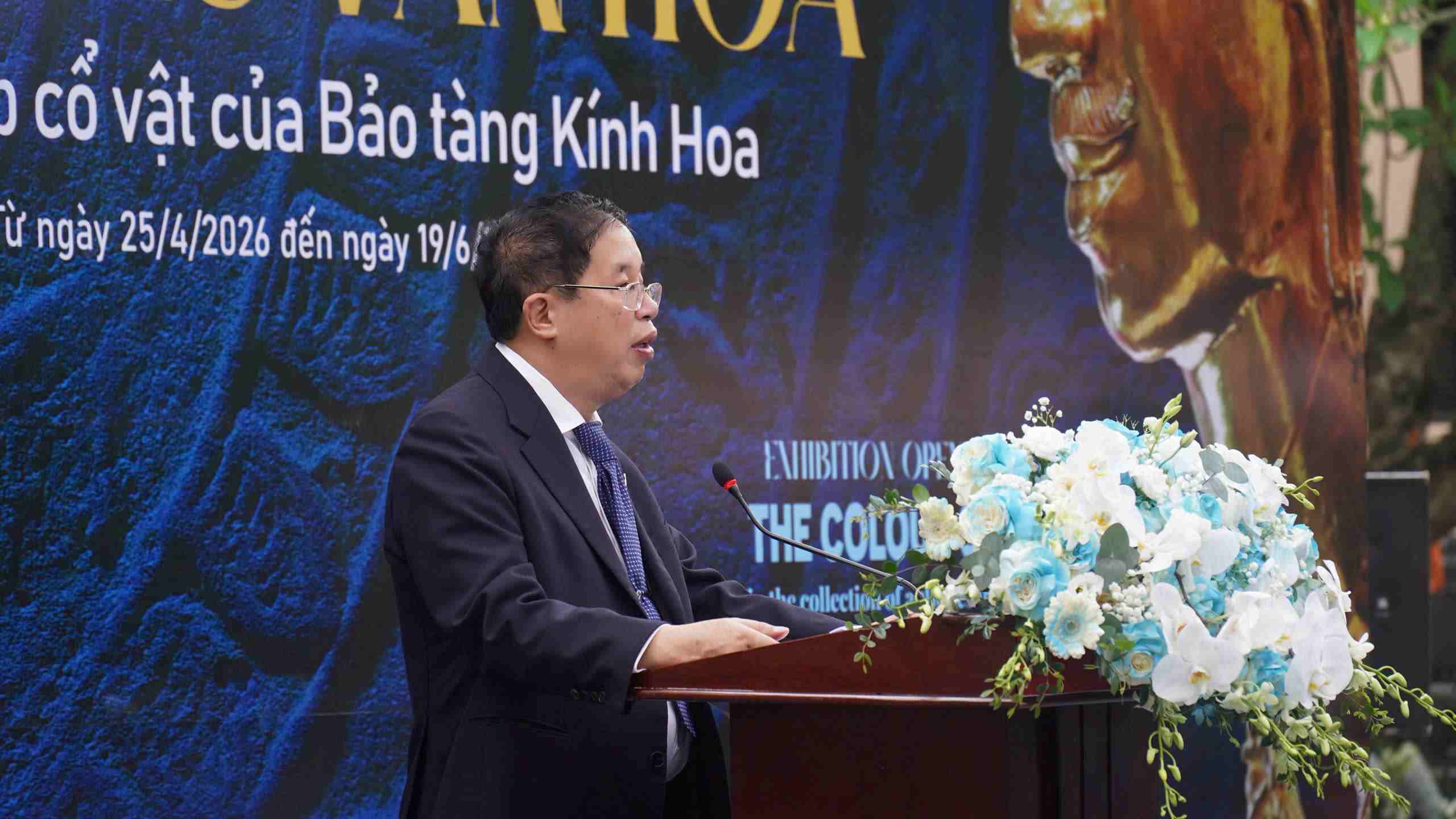 Ông Nguyễn Văn Kính phát biểu tại lễ khai mạc. Ảnh: Minh Vũ