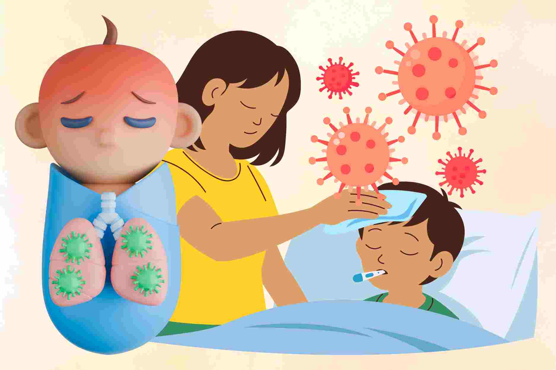 Notes when caring for children infected with RSV virus at home, things parents need to know