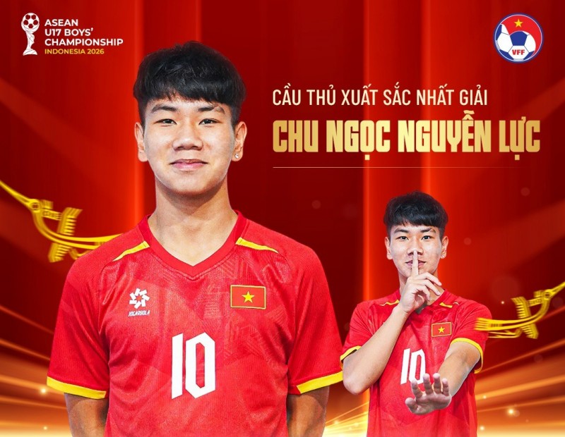 Chu Ngoc Nguyen Luc plays an important role in the playing style of U17 Vietnam. Photo: VFF