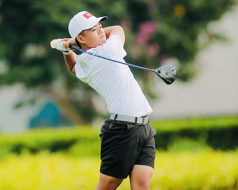 Golfer Nguyen Trong Hoang had good form in Hue recently. Photo: VGA