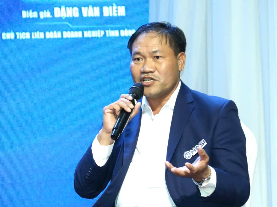 Ông Đặng Văn Điềm, Chủ tịch Liên đoàn Doanh nghiệp Đồng Nai. Ảnh: HAC