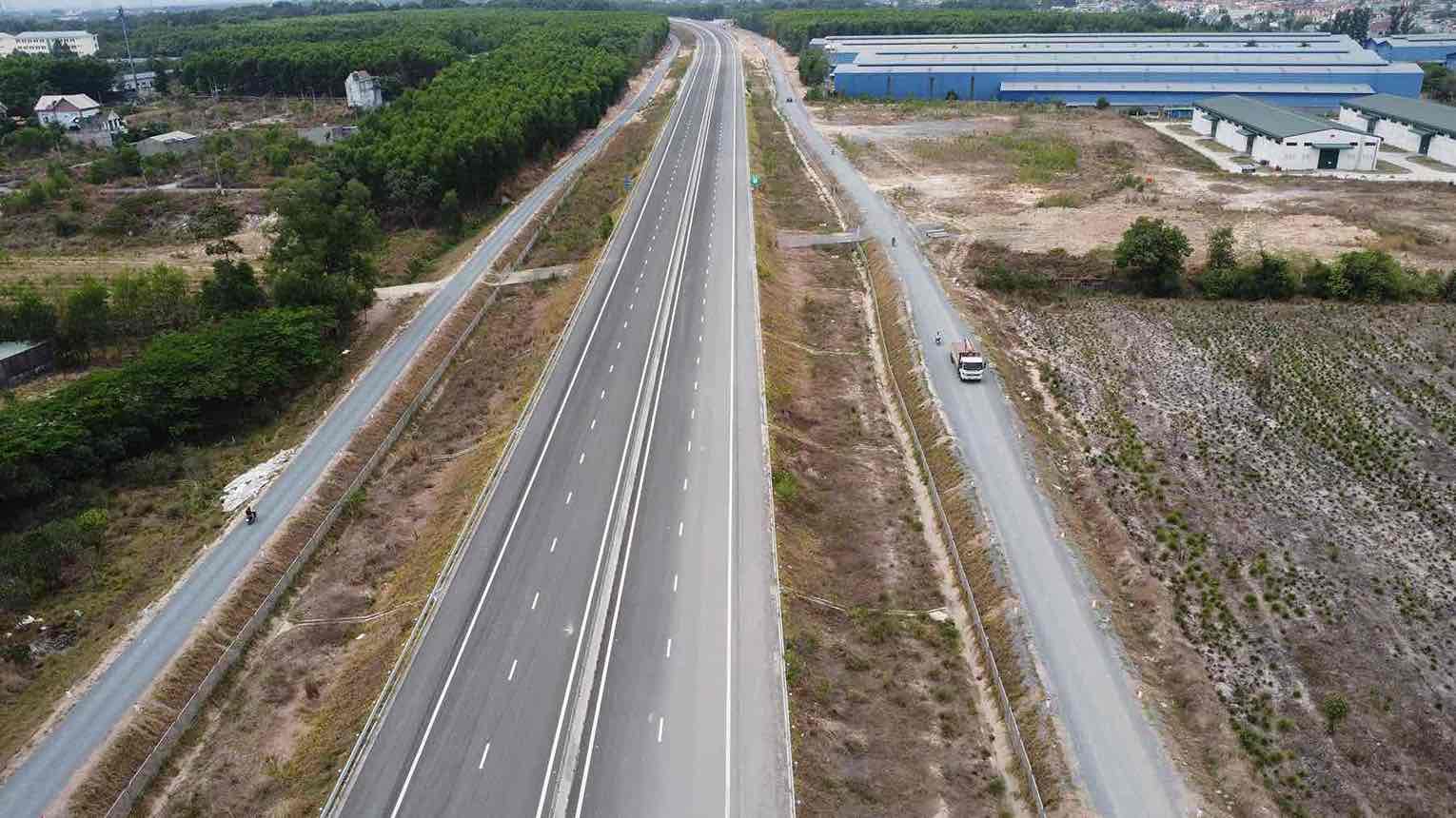 Dự án thành phần 1 cao tốc Biên Hòa - Vũng Tàu có chiều dài 16km. Đây là dự án thành phần do tỉnh Đồng Nai triển khai thực hiện. Ảnh: HAC