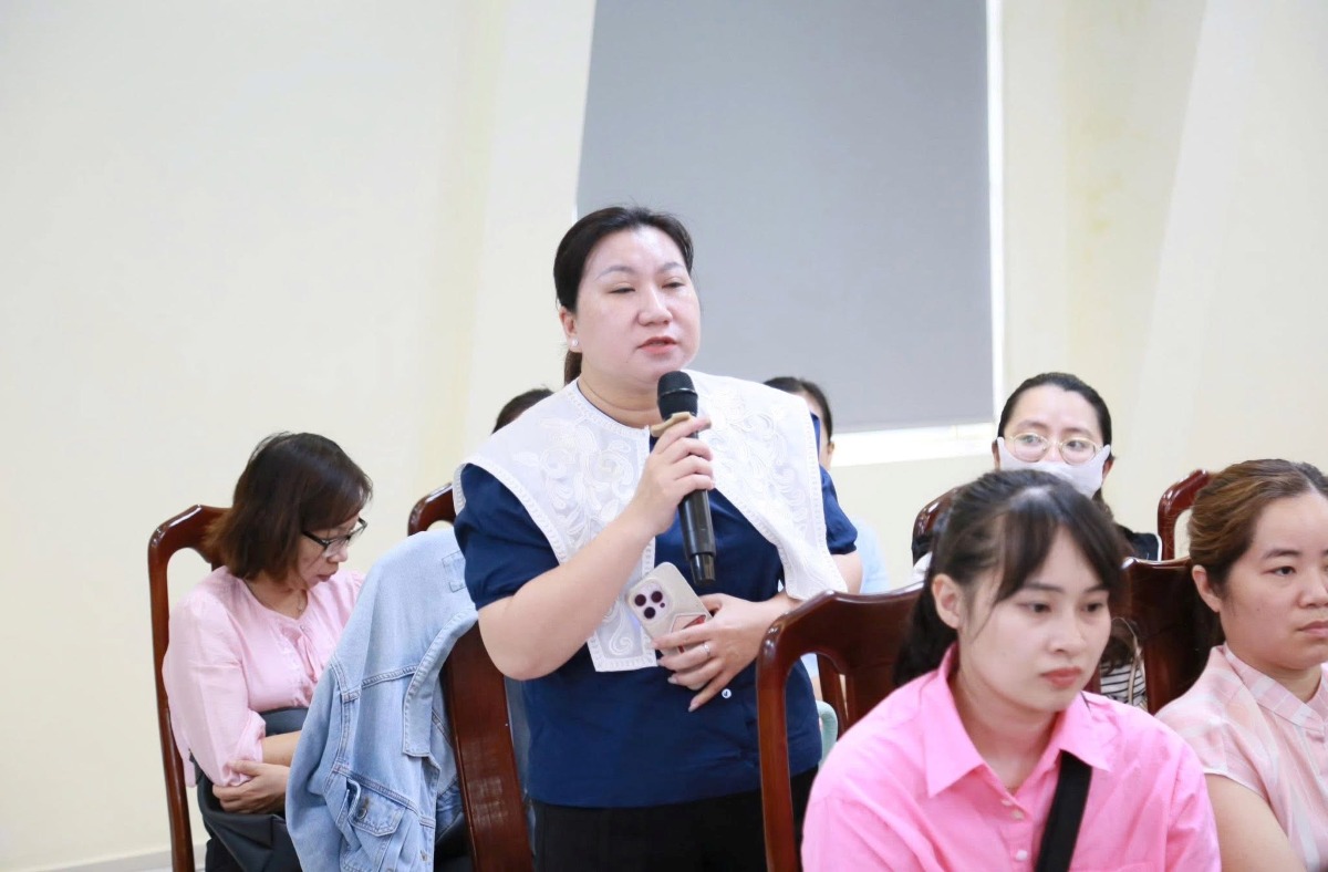 Đại diện đơn vị sử dụng lao động phát biểu tại hội nghị. Ảnh: Cổng TTĐT Hải Phòng