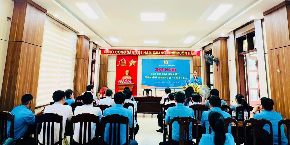Dien Sanh Commune Trade Union deploys tasks for the second quarter of 2026. Photo: Quang Tri Trade Union