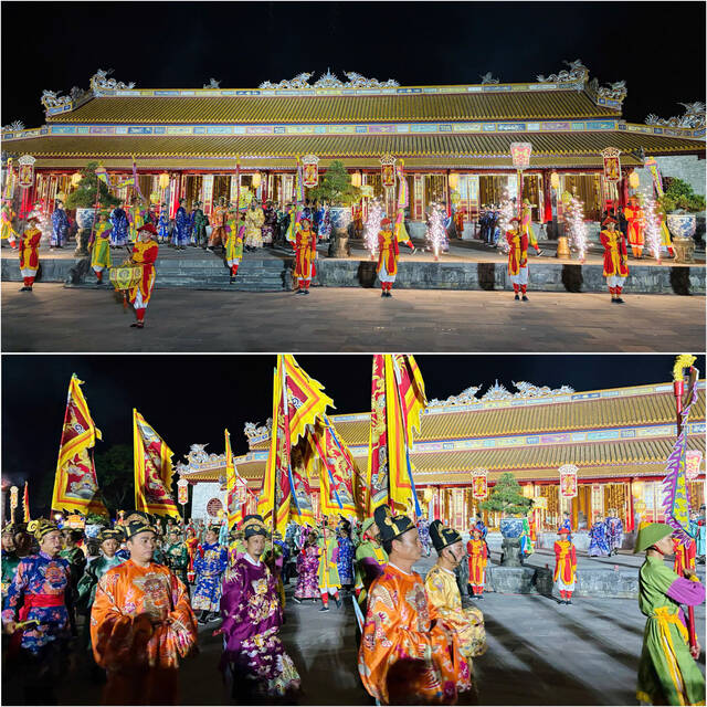 Lễ Thiết Triều tái hiện không khí triều chính trang nghiêm. Ảnh: Khánh Linh