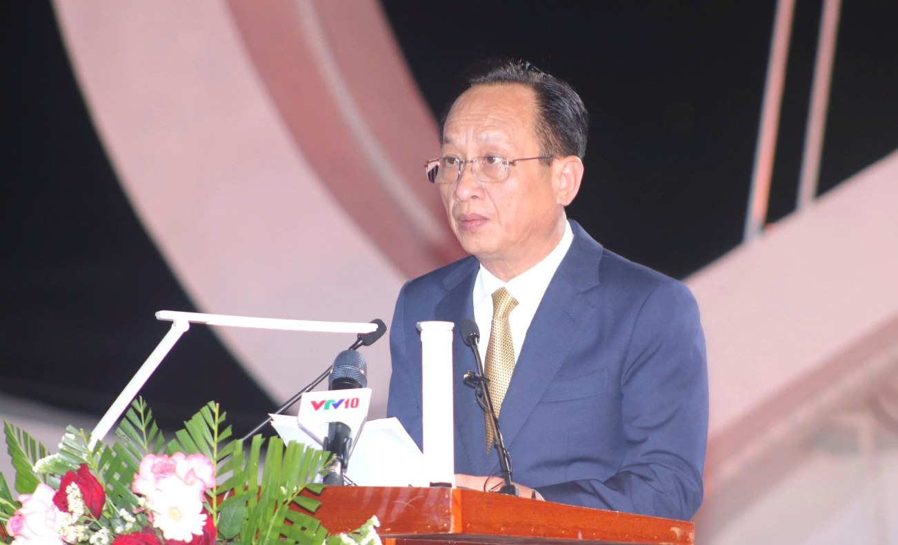 Ông Phạm Văn Thiều, Chủ tịch HĐND tỉnh Cà Mau phát biểu khai mạc Tuần lễ Khoa học, Công nghệ - Văn hóa, Du lịch và cuộc thi Gạo ngon Đồng bằng sông Cửu Long lần thứ I năm 2026. Ảnh: Nhật Hồ.