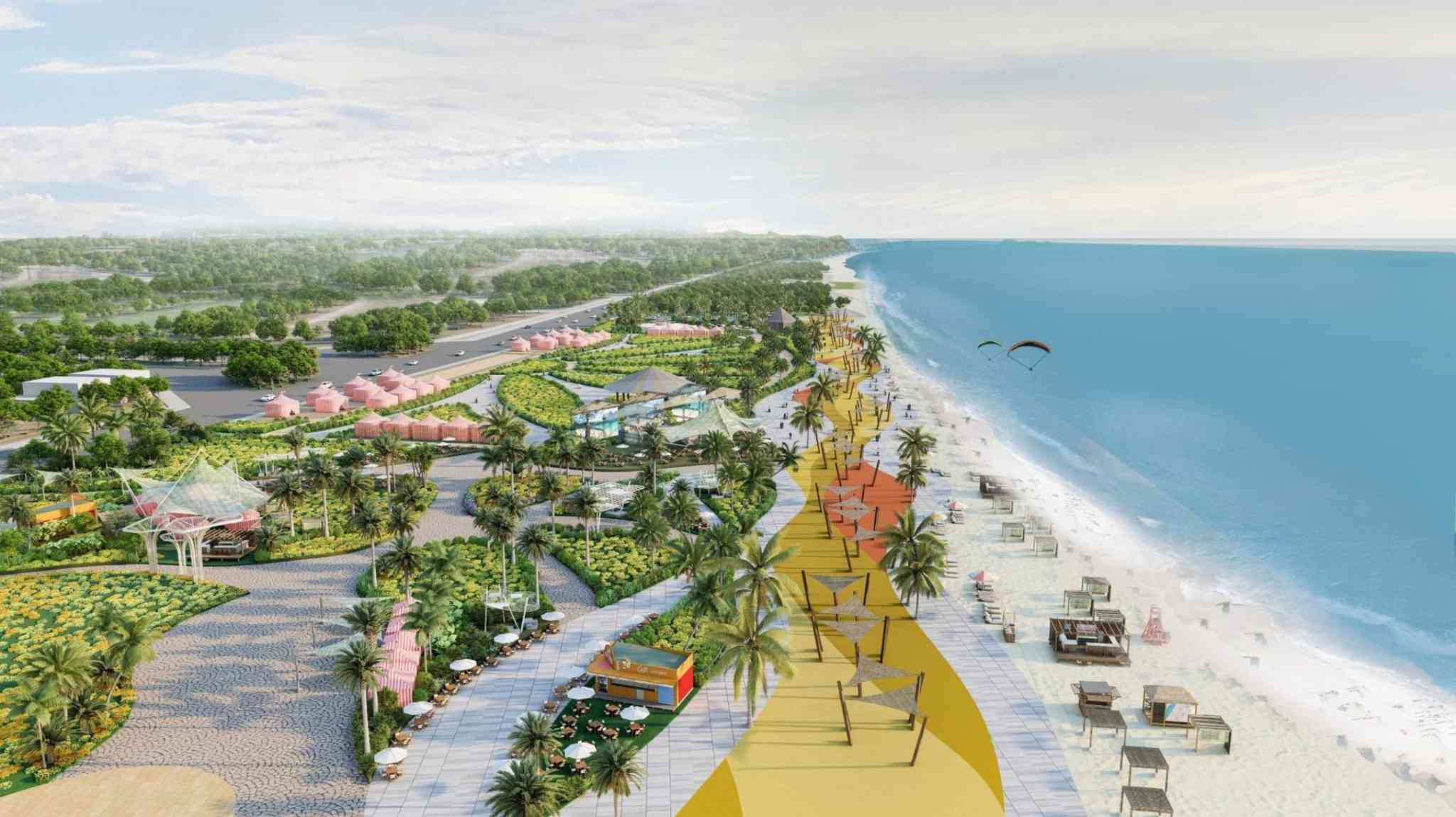 Perspective of the planning of the eastern Cua Lo Forest Park. Photo: Mai Ngan