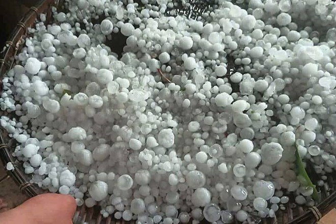 The hailstorm on April 18 caused heavy damage in Son La province. Photo: Truong Son