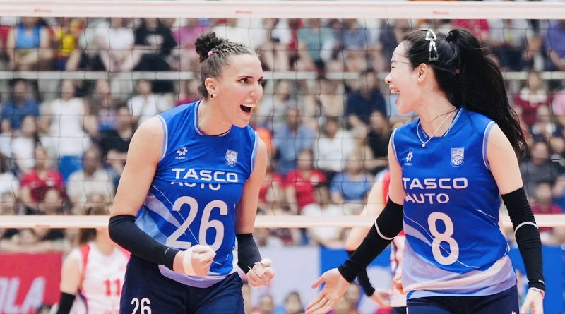 Foreign player Ivana Vanjak of the Hanoi women's team played excellently. Photo: VFV