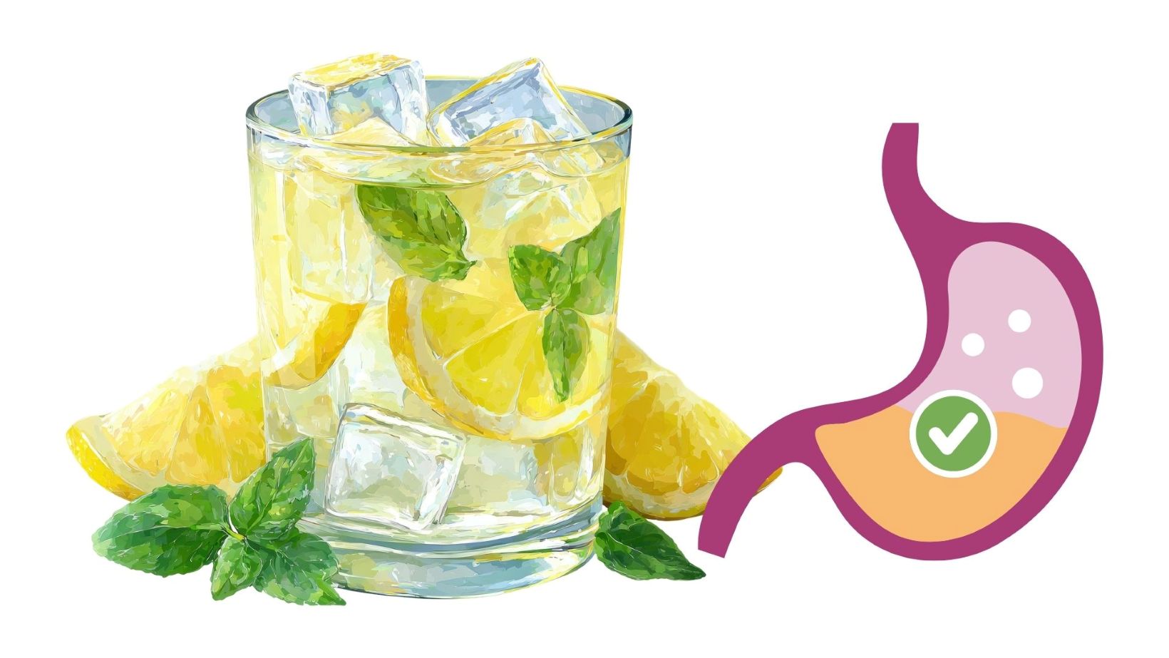 Mint lemon water is a drink that helps support digestion and detoxify the body. Graphics: Thanh Thanh