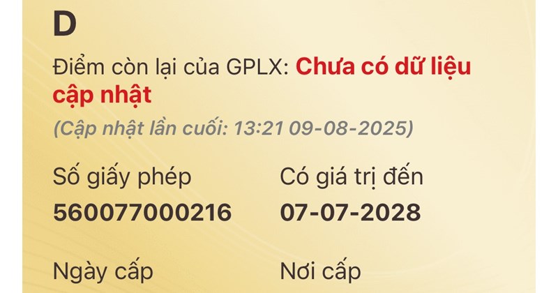 Khánh Hòa: Sửa lỗi hiển thị điểm GPLX trên VNeID theo phản ánh tài xế