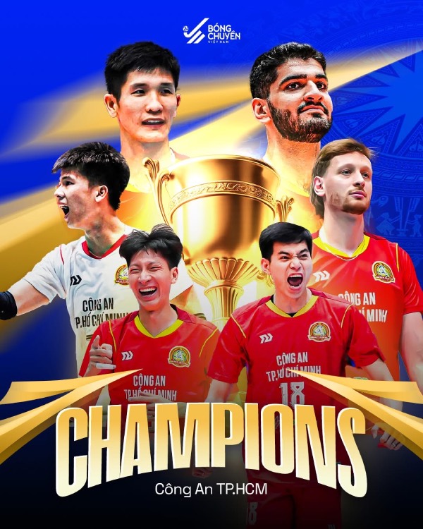 Công an TPHCM vô địch Cúp Hùng Vương 2026. Ảnh: VFV