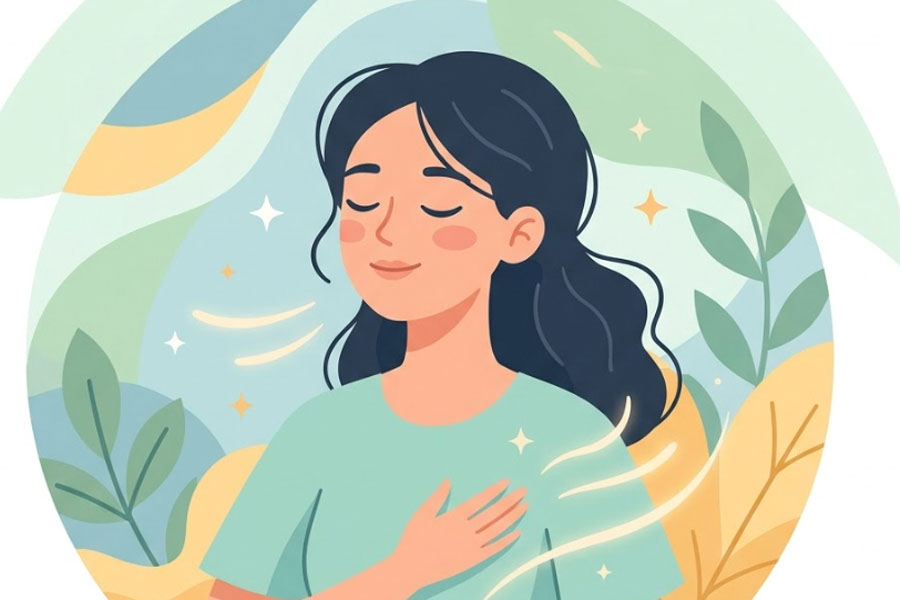 Simple habits help relax the mind and reduce stress. Graphics: Thien Nhan