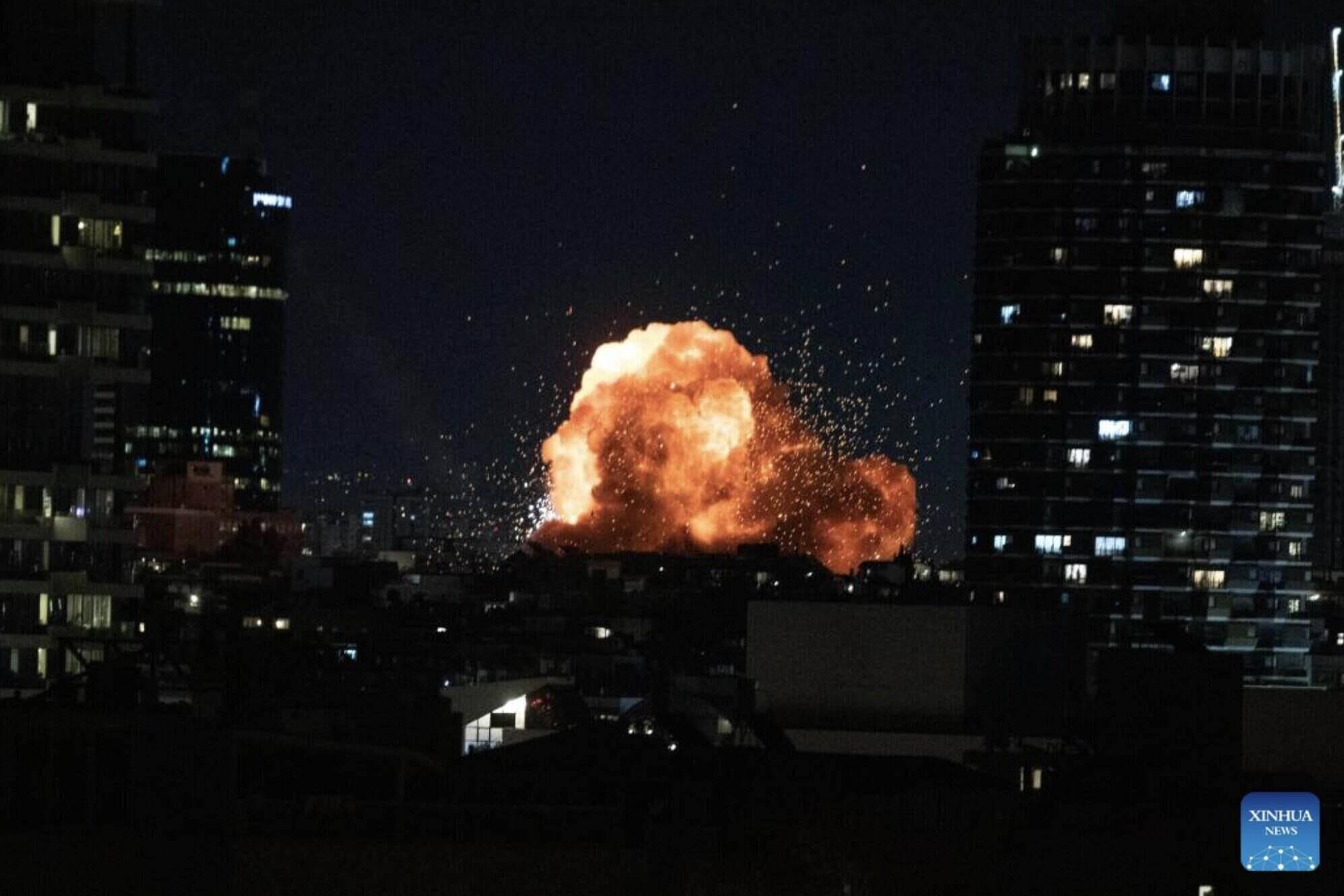An explosion in Tel Aviv, Israel on February 28, 2026. Conflicts and instability in many places have caused global military spending to increase sharply. Photo: Xinhua
