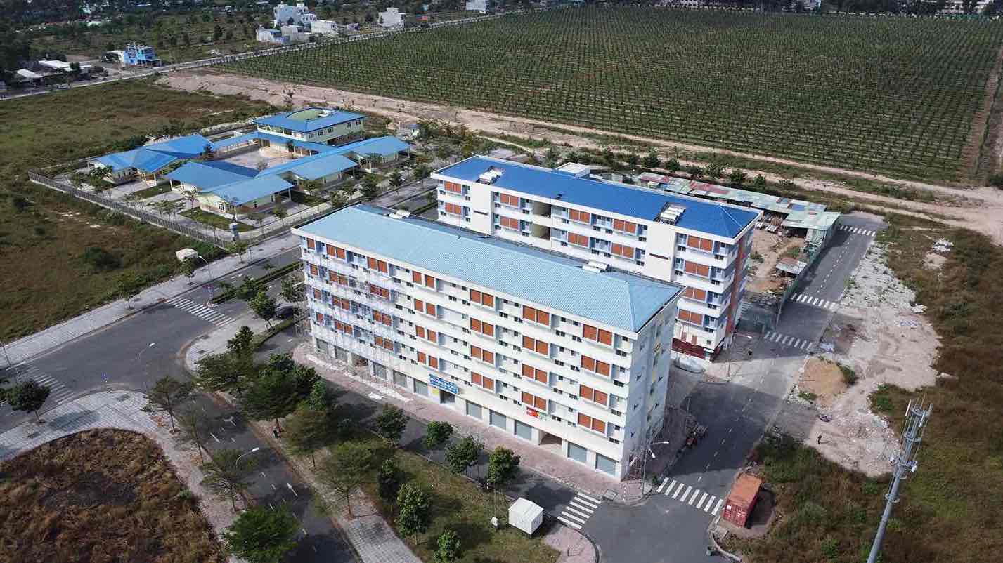 Chung cư công nhân - nhà ở xã hội tại Khu công nghiệp Bàu Xéo, xã Trảng Bom, Đồng Nai. Ảnh: HAC