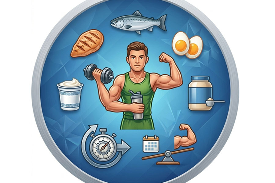 最も効果的に筋肉を増やすためには、いつタンパク質を補給すべきか。グラフィック:ティエン・ニャン