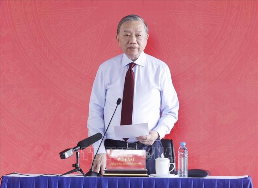 General Secretary and President To Lam speaks. Photo: Thong Nhat/VNA