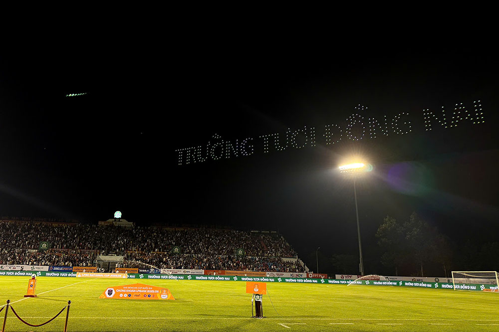 Truong Tuoi Dong Nai will perform a grand drone show to celebrate Dong Nai's arrival in the city. Photo: Thanh Vu