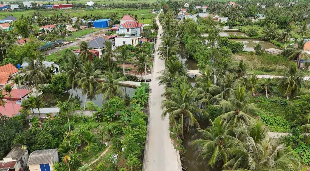 하이퐁시 쩐흥면, 플라이캠 응용 덕분에 토지 관리 강화. 사진: 쩐흥면