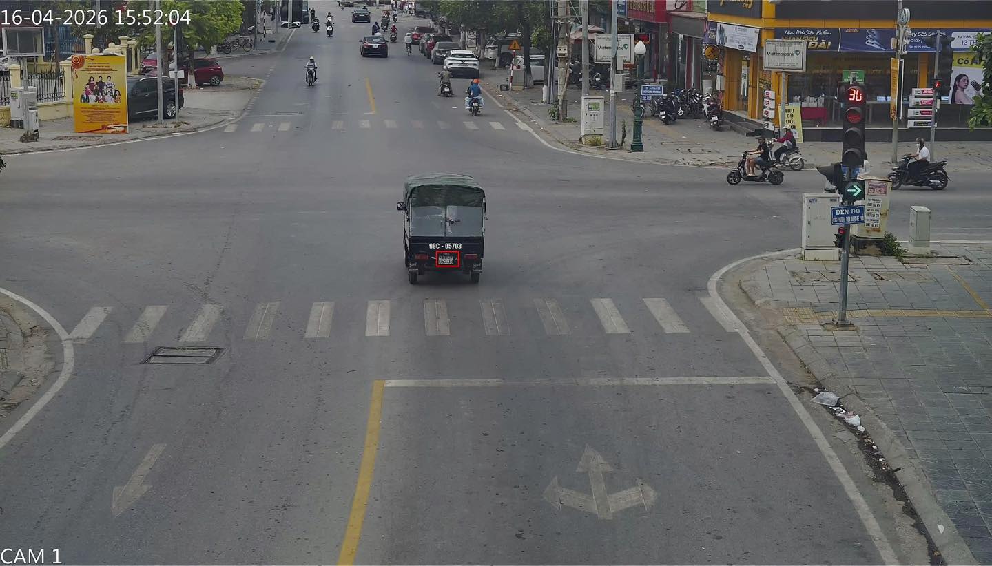 Car owner fined for running a red light in Bac Ninh. Photo: Bac Ninh Police