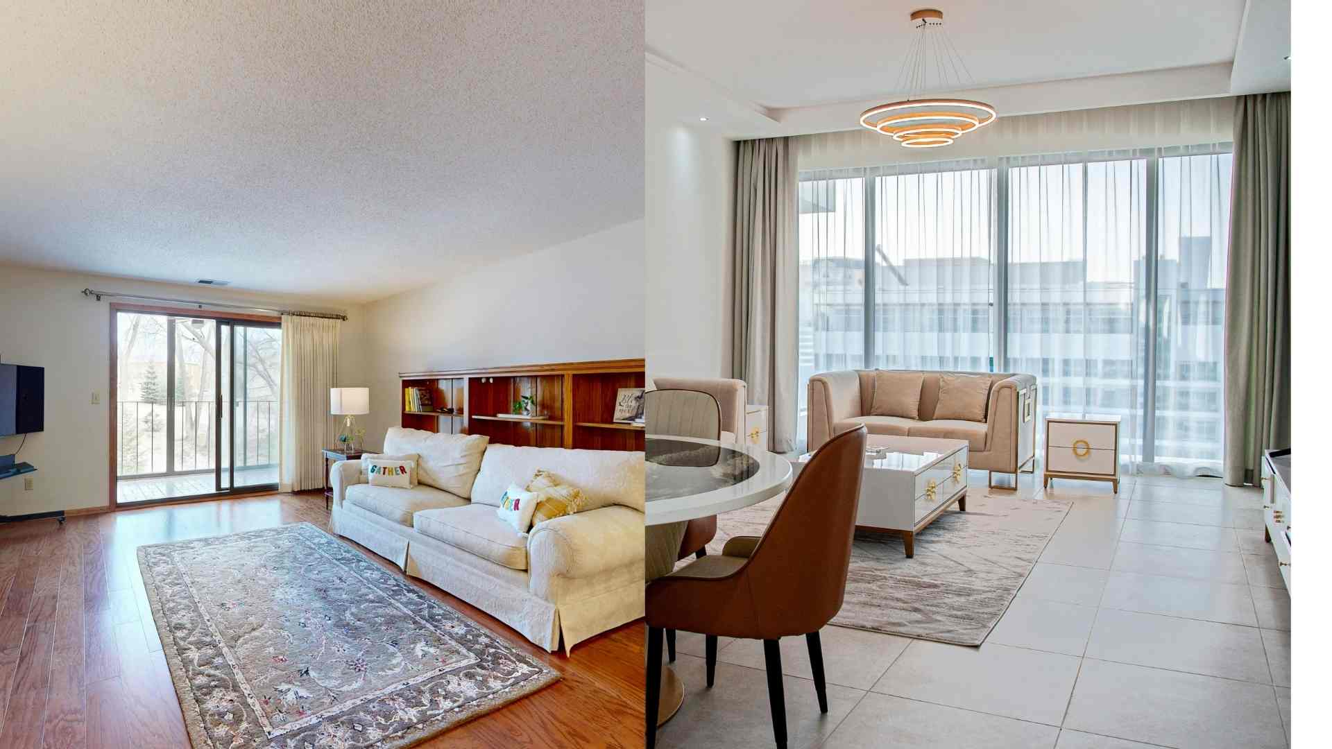 Connecting the living room and balcony is an effective space expansion solution. Graphics: Ha May
