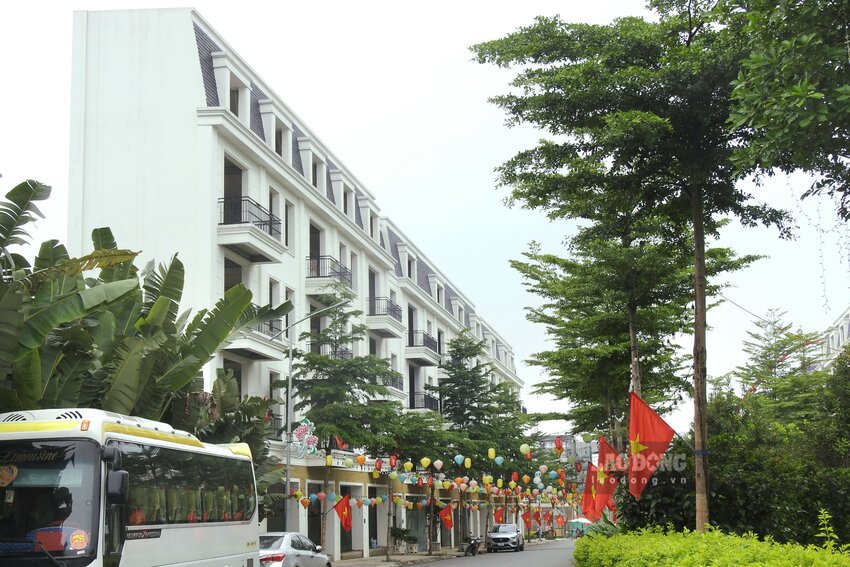 Một trong số các dãy nhà liền kề trong dự án. Ảnh: Tô Công