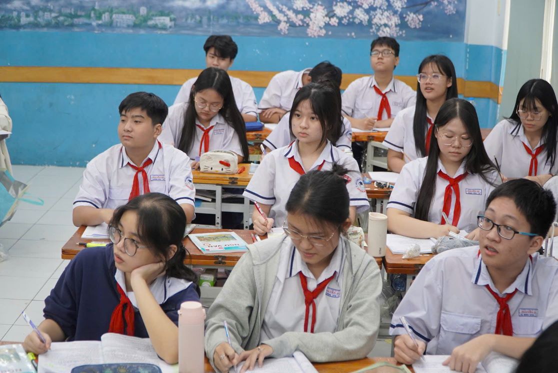 9th grade students in Ho Chi Minh City. Photo: Chan Phuc