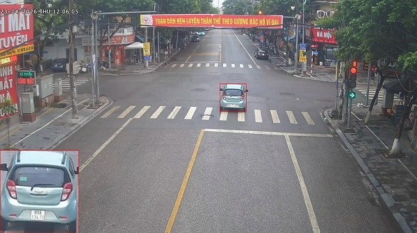 Car owner fined remotely in Hung Yen. Photo: Hung Yen Traffic Police