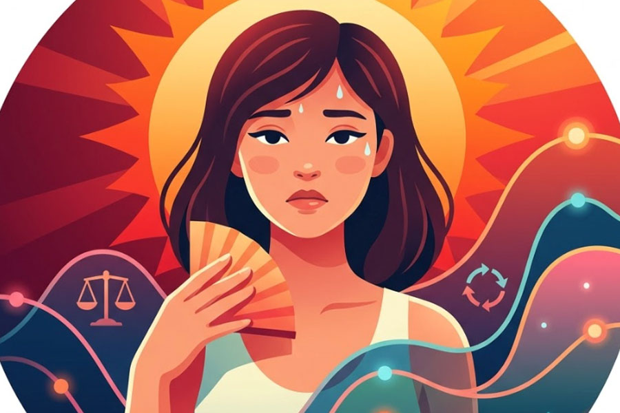 Prolonged heat can affect women's hormones. Graphics: Thien Nhan