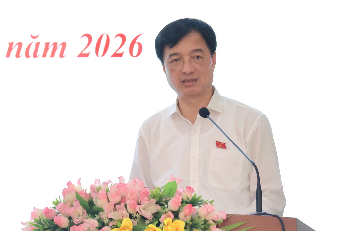 Ông Nguyễn Duy Ngọc - Ủy viên Bộ Chính trị, Bí thư Trung ương Đảng, Trưởng ban Tổ chức Trung ương phát biểu tại buổi lễ. Ảnh: Tạ Quang