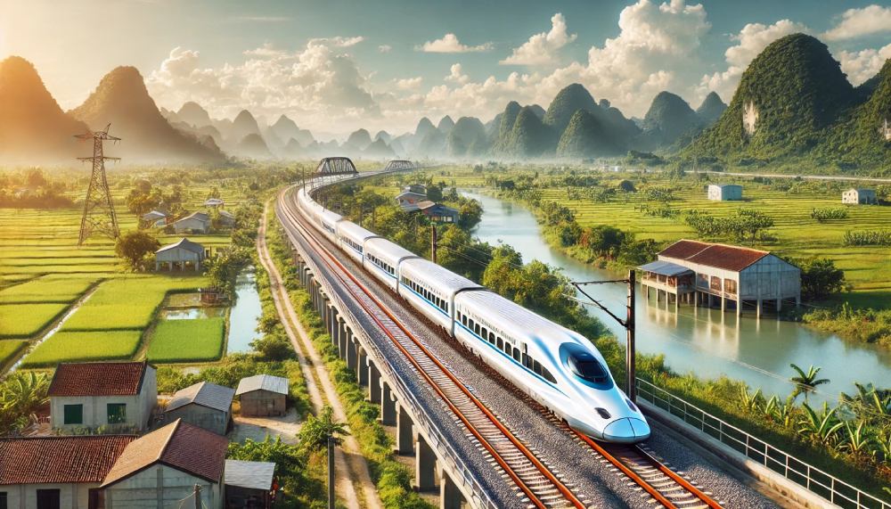 Đồ họa dự án đường sắt tốc độ cao Bắc - Nam. Đồ họa: Phạm Đông 