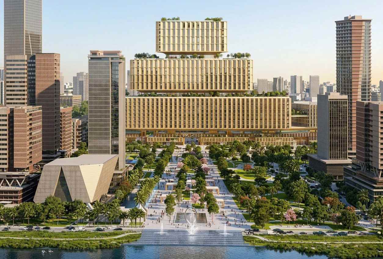 Perspective of the Square and the new administrative - political center in Thu Thiem. Photo: Investor