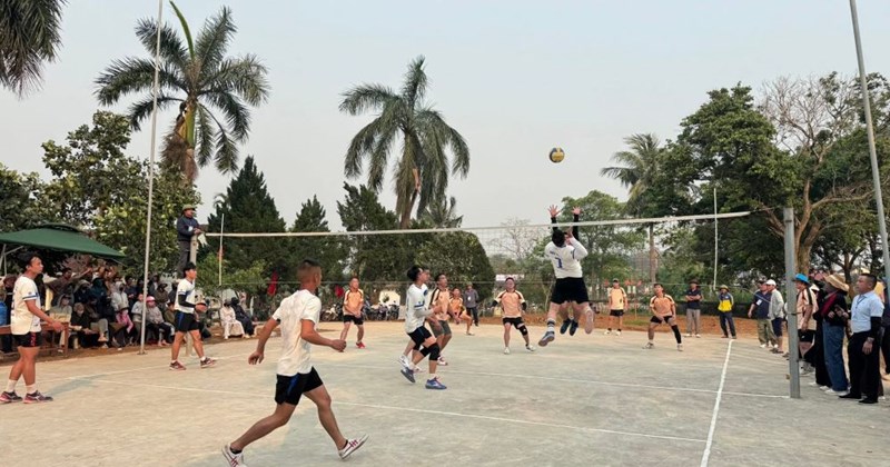 Giải bóng chuyền sôi động tại Nông trại Tây Hiếu 1