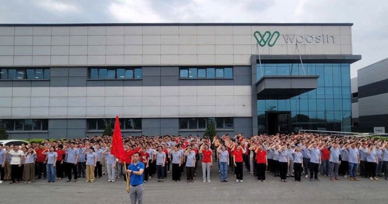 Woosin Vina: Công đoàn chào cờ, khơi dậy tinh thần công nhân