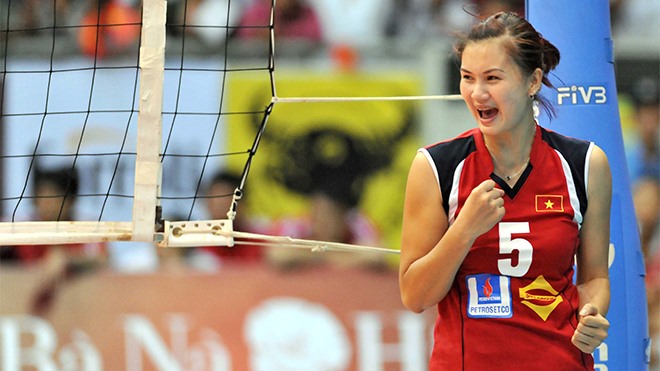 Kim Huệ là ngôi sao bóng chuyền một thời. Ảnh: NVCC