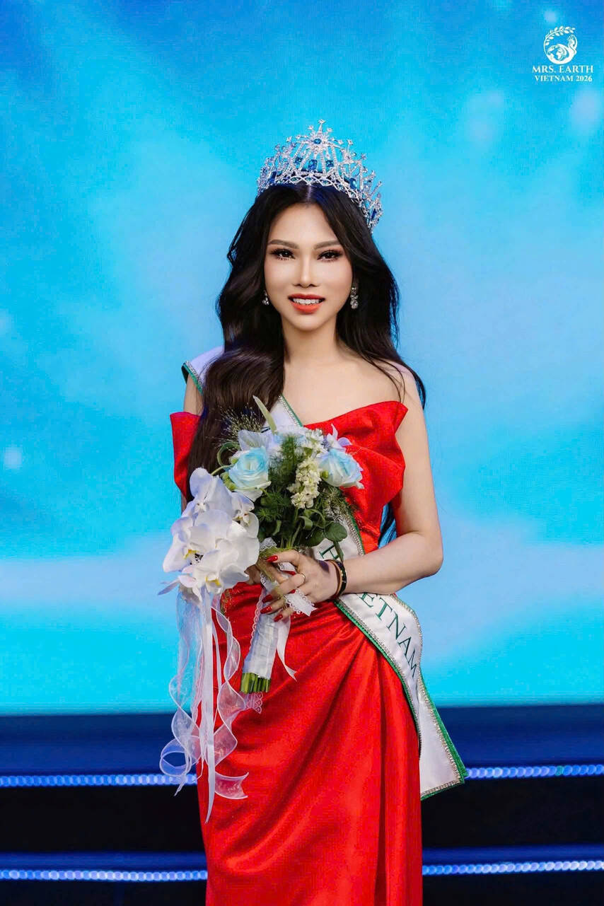 Nguyễn Khuê Thu - tốt nghiệp Đại học Quảng Đông Khoa Ngôn ngữ đăng quang Mrs Earth Vietnam 2026, đại diện Việt Nam chinh chiến quốc tế. Ảnh: Ban tổ chức