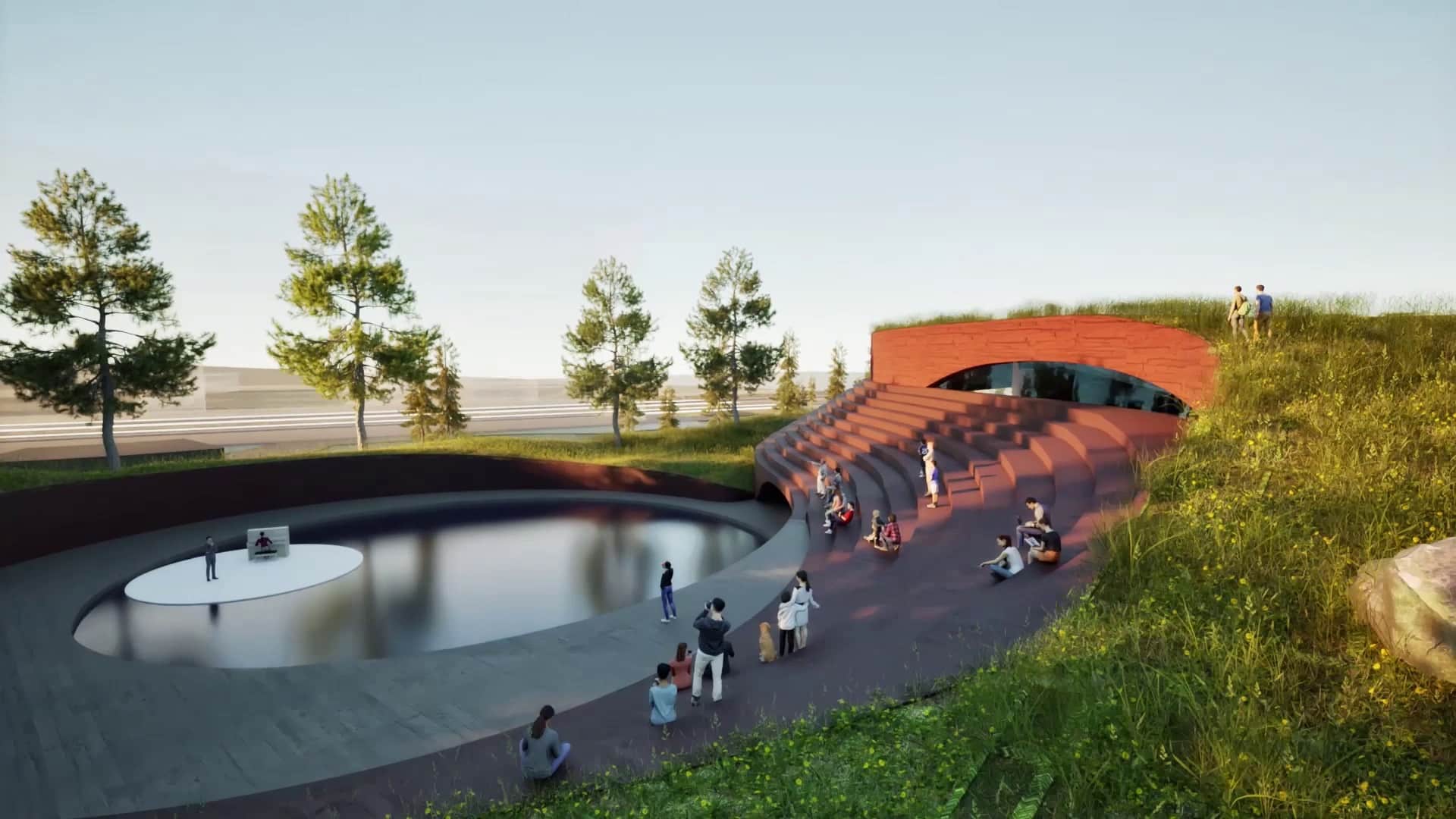 Cảm hứng thiết kế công trình xuất phát từ khu tưởng niệm chiến sĩ Gạc Ma, nơi không gian ngầm với 64 bông hoa tượng trưng cho các chiến sĩ đã hy sinh vì tổ quốc. Ảnh: Hữu Long