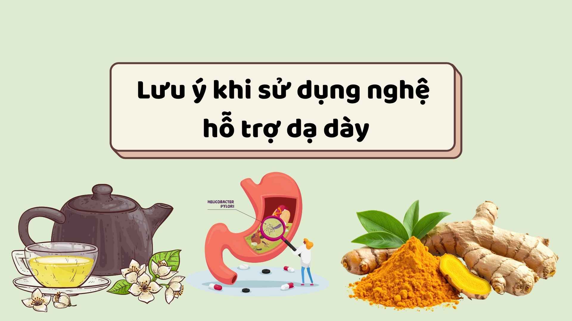 Notes when using turmeric to support the stomach