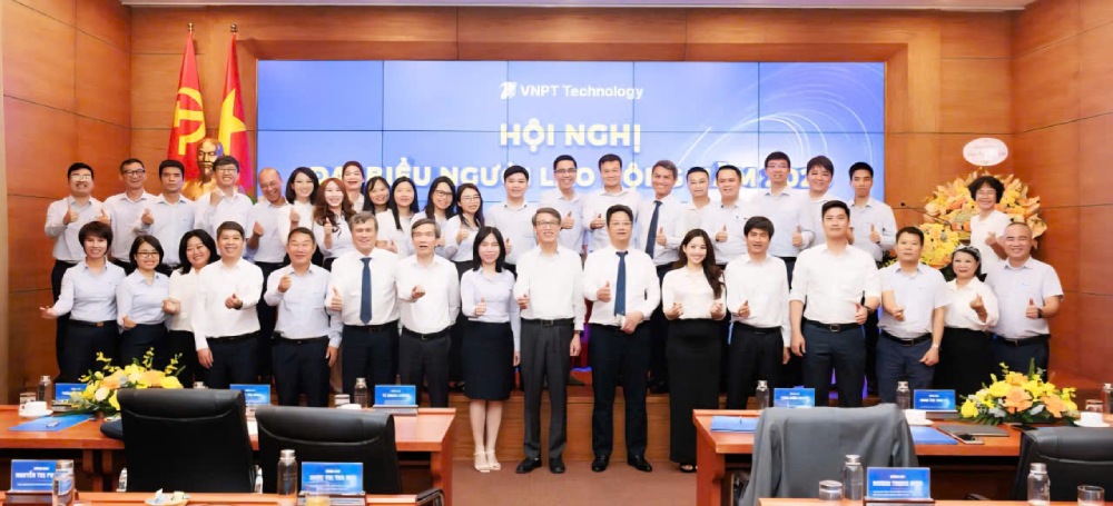 Reports at the Conference of Employee Delegates of VNPT Technology Company show that in 2025, the average income of employees reached 22.2 million VND/person/month. Photo: VNPT Technology Trade Union
